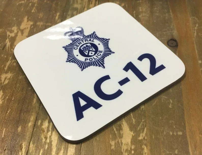 Line of Duty AC-12 AC12 Novelty Police Logo Coaster Set of 4