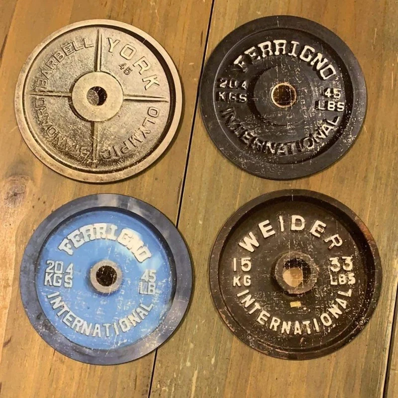 Personalised Weight Plate Coasters – Set of 4 Gym & Weightlifting Coasters