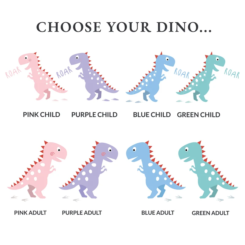 Dinosaur themed Babyccino and Hot Chocolate Personalised Family Mugs