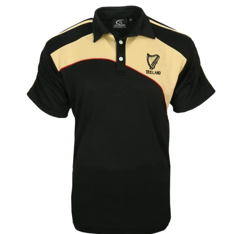Men's Embroidered Harp Ireland Polo Shirt