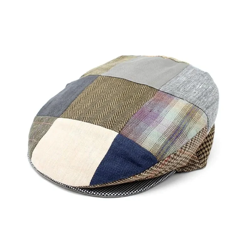 Men's Handcrafted Vintage Patchwork Irish Flat Cap