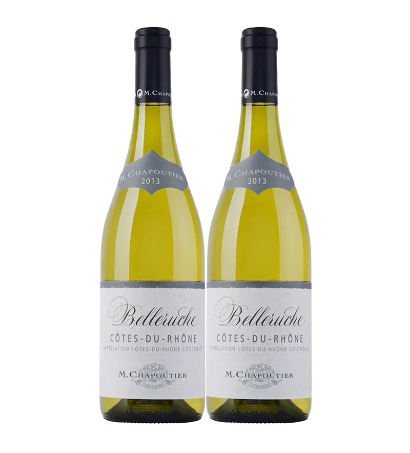 Cotes-Du-Rhone Belleruche White - M. Chapoutier - 750ml Pack of 2