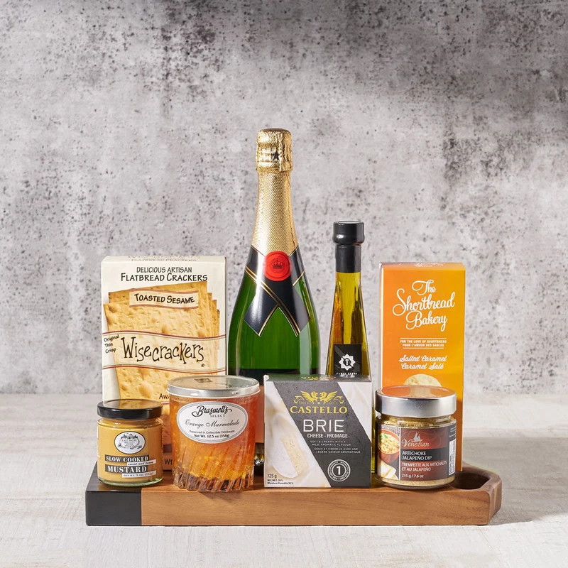Gourmet Dipping & Champagne Gift Basket