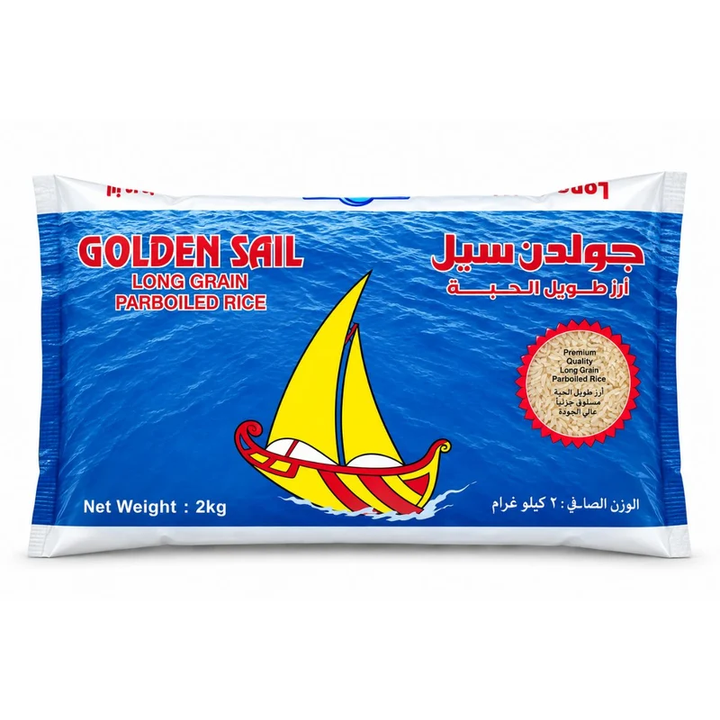 Golden Sail Parboiled Rice American Long Grain - 2KG