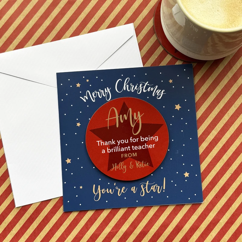 Personalised Amazing Teacher Mug & Coaster Gift Set