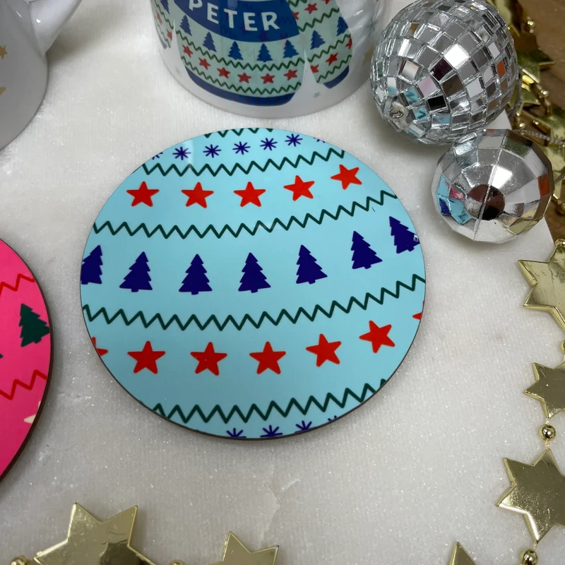 Bright Ugly Christmas Jumper Mug Set 'Merry & Bright'