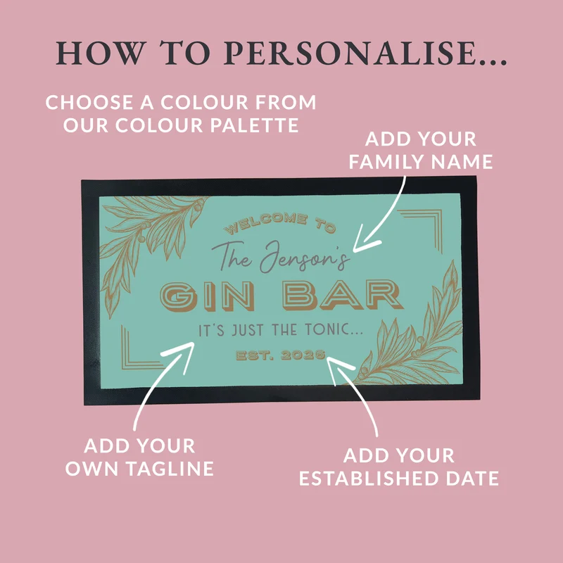 Personalised Gin Bar Accessory Set
