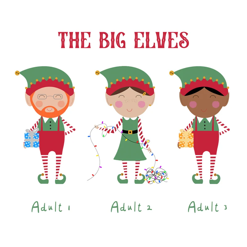Personalised Elf Family Mug Set