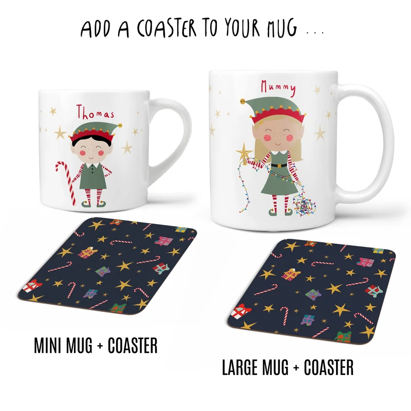 Personalised Elf Family Mug Set