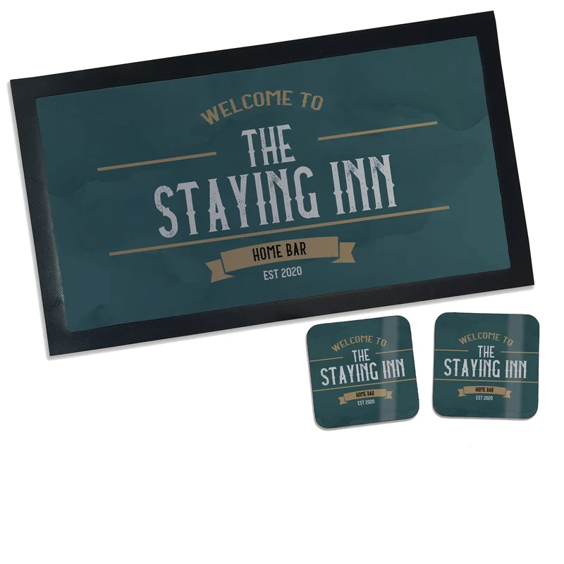 Personalised Vintage Pub Bar Set – Custom Home or Garden Pub Gift