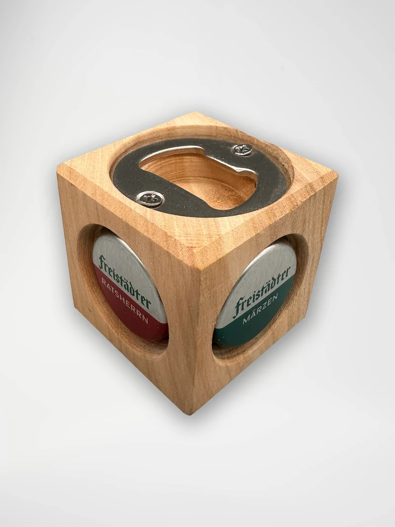 Freistädter Bier Holzwürfelöffner