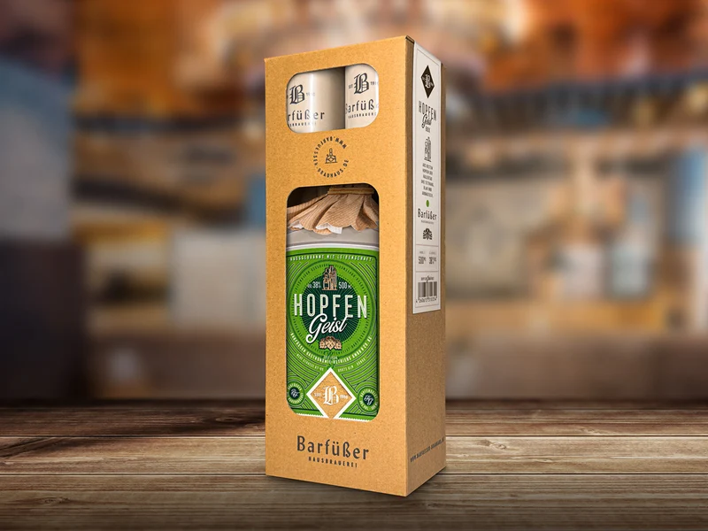 Barfüßer Geschenkbox mit Hopfengeist