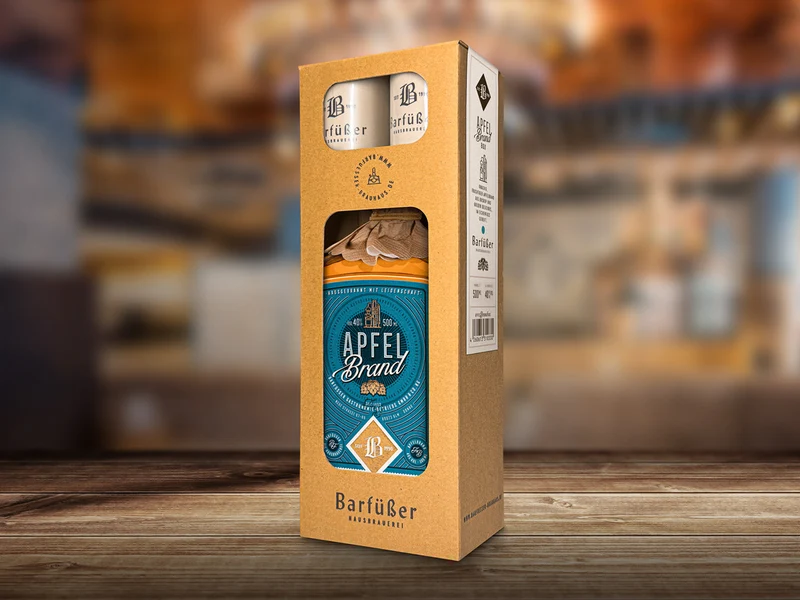Barfüßer Geschenkbox mit Bratapfellikör