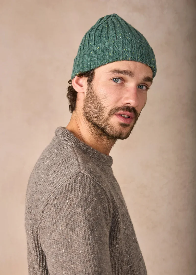 Luxe Cashmere Aran Ribbed Hat | Wave