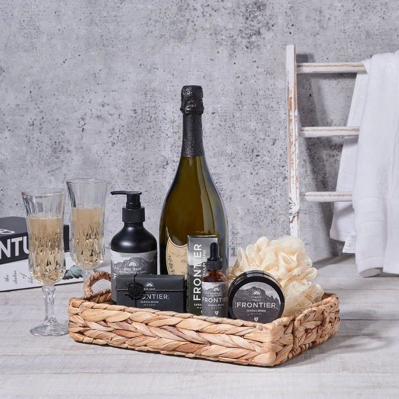 Men's Spa Gift Tray & Champagne