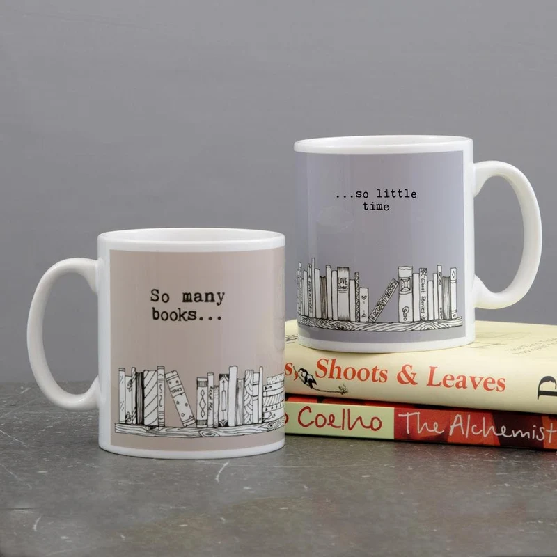 Book Themed Mug - So Many Books So Little Time