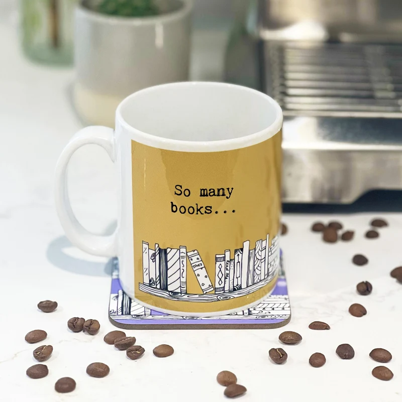Book Themed Mug - So Many Books So Little Time