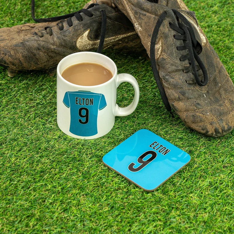 Custom Team Kit Colours Mug - Any Sport Or Football Strip Design "Man Of The Match" Back - Gift For Dad