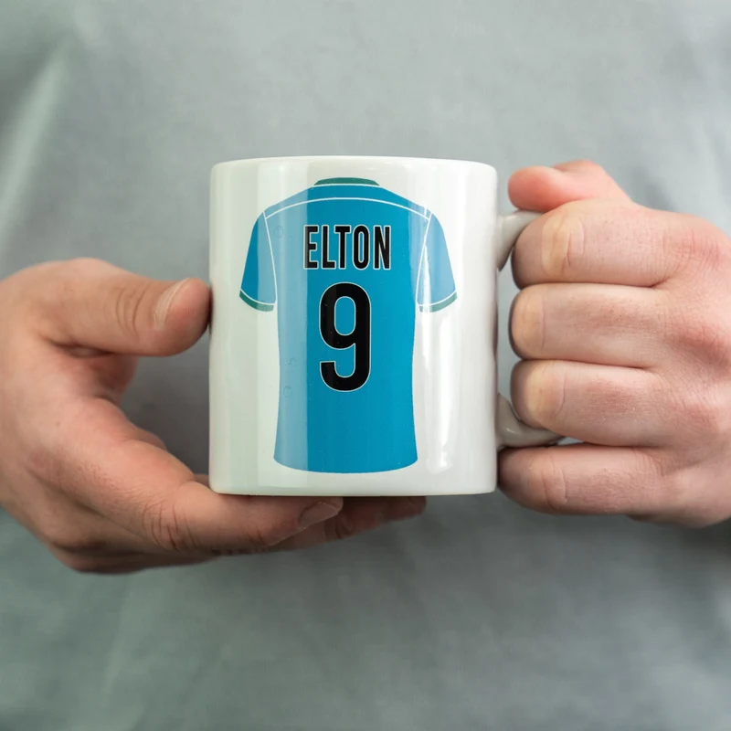 Custom Team Kit Colours Mug - Any Sport Or Football Strip Design "Man Of The Match" Back - Gift For Dad
