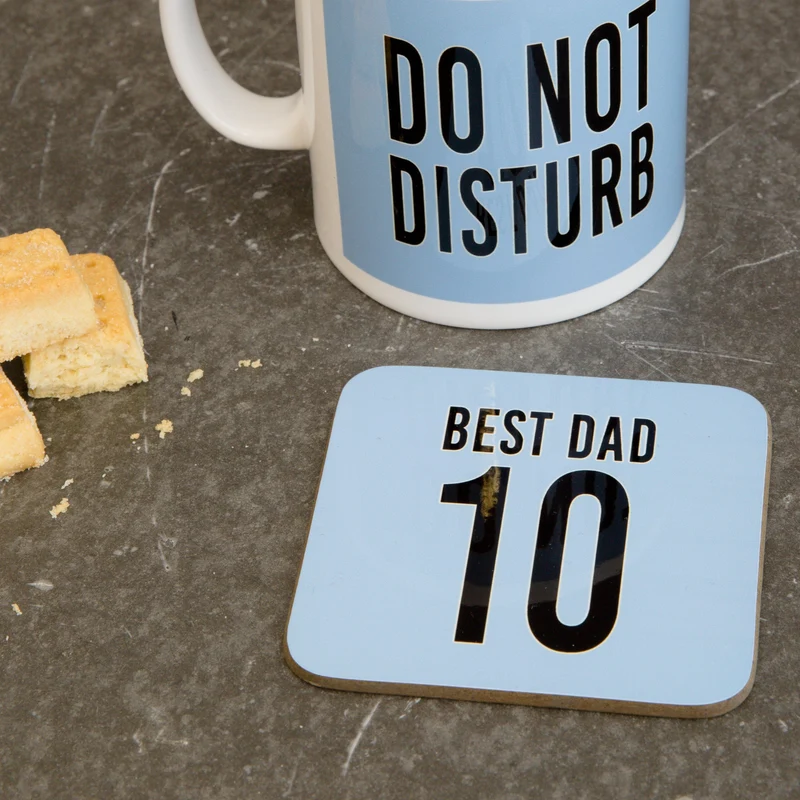 Personalised Football Shirt Coasters – Set of 4 Custom Name & Number Coasters