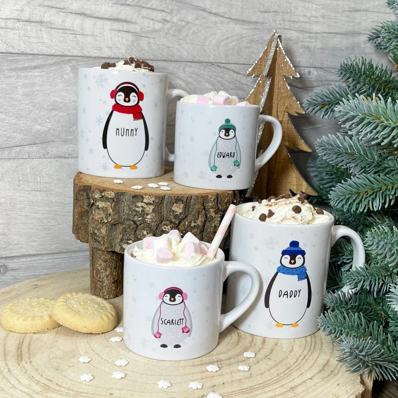 Penguin Family Mugs
