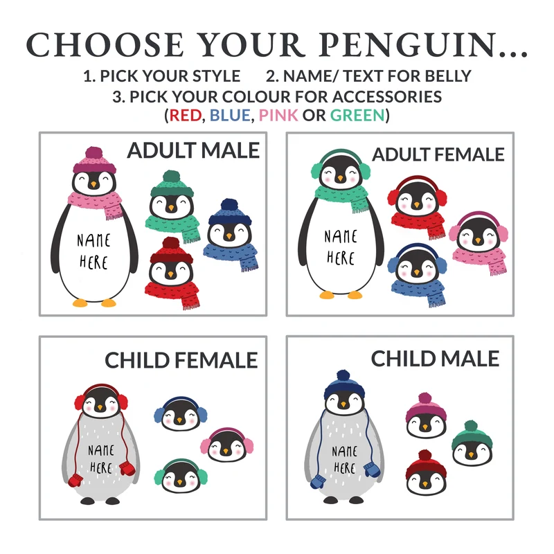 Penguin Family Mugs