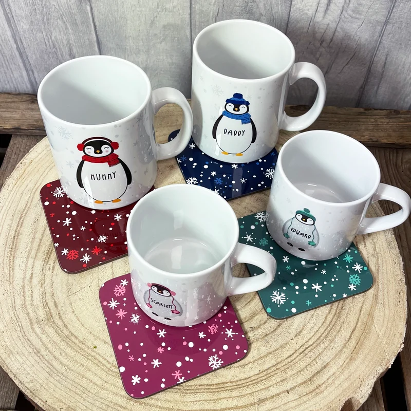 Penguin Family Mugs