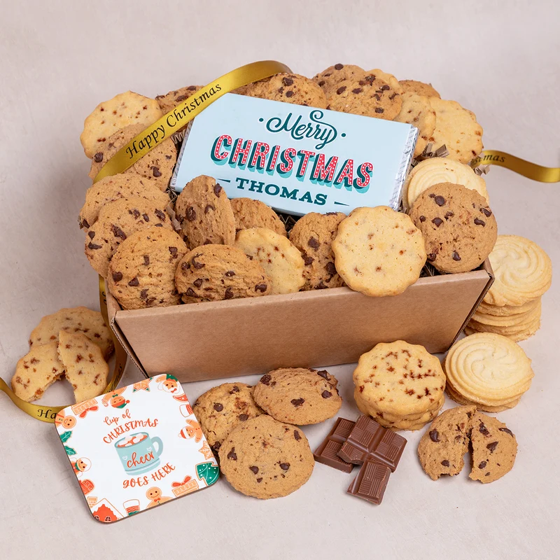 Personalised Christmas Cheer Biscuit Hamper