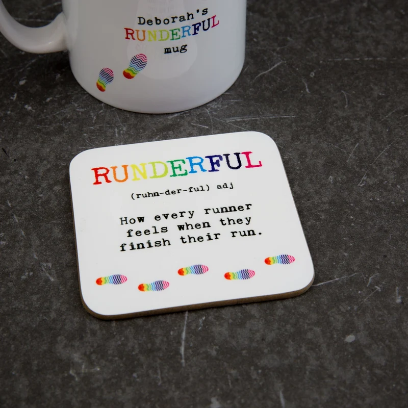 Runderful Running Coasters – Set of 4 Funny Runner Coasters