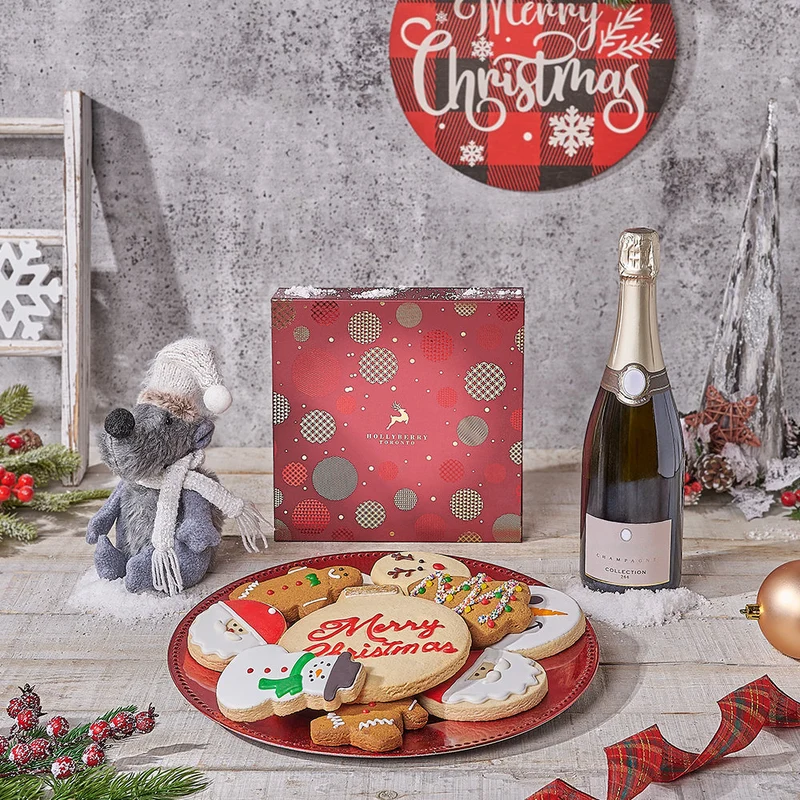 Christmas Cookie & Classic Mouse Set with Champagne