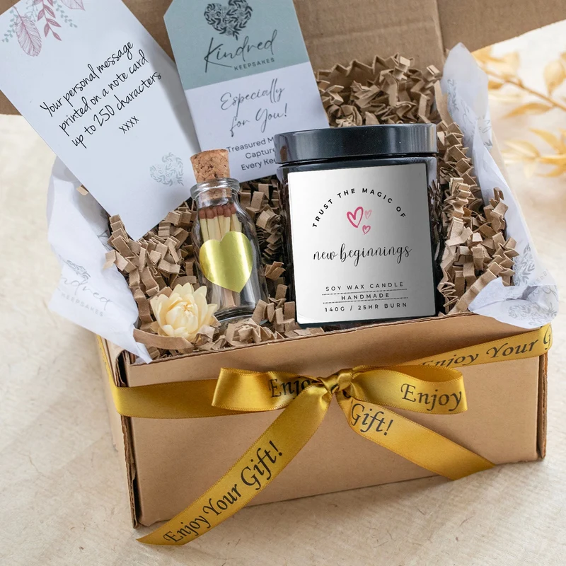 New Beginnings Candle Gift Box with Matches