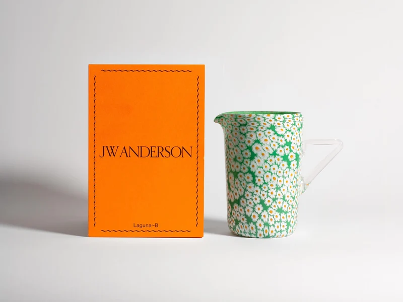 FULL MURRINA JUG IN WHITE & GREEN