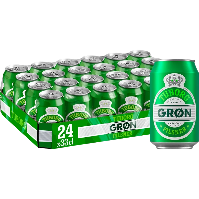 Tuborg Grøn Pilsner 4,6% 24x0,33L Dose zzgl. DPG Pfand