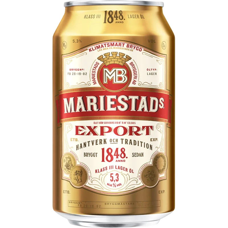 Mariestads Export 5,3% 24x0,33L Dose zzgl. DPG Pfand