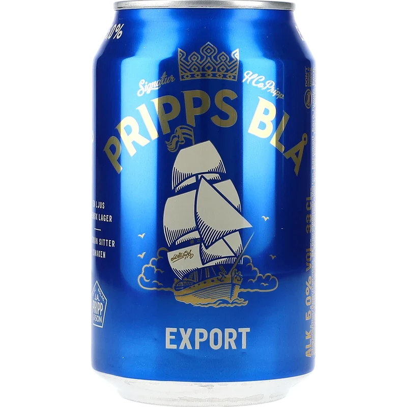 Pripps Blå Export 5% 24x0,33L Dose zzgl. DPG Pfand