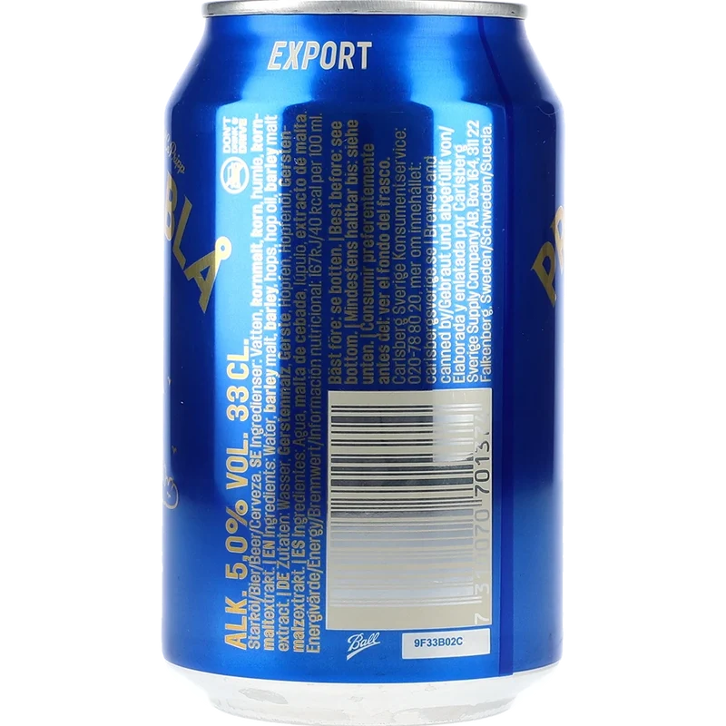 Pripps Blå Export 5% 24x0,33L Dose zzgl. DPG Pfand