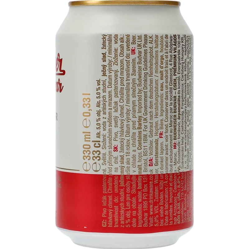Budweiser Lager 5% 24x0,33L Dose zzgl. DPG Pfand