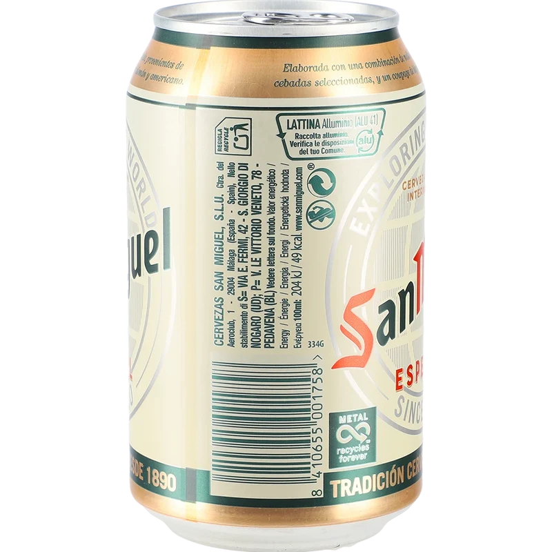 San Miguel Premium Lager 5,4% 24x0,33L Dose zzgl. DPG Pfand