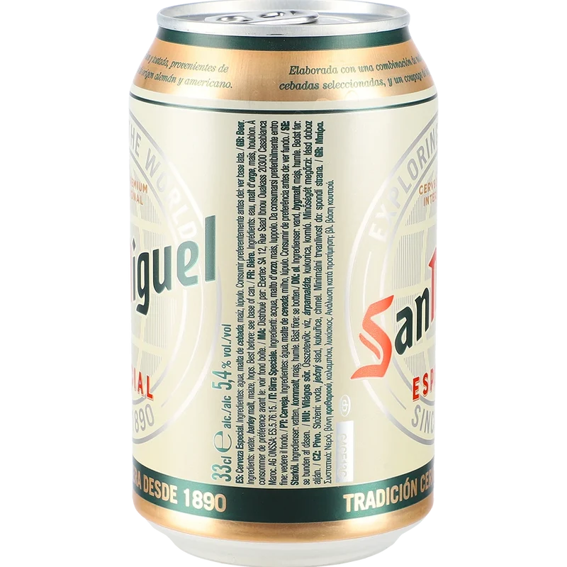 San Miguel Premium Lager 5,4% 24x0,33L Dose zzgl. DPG Pfand