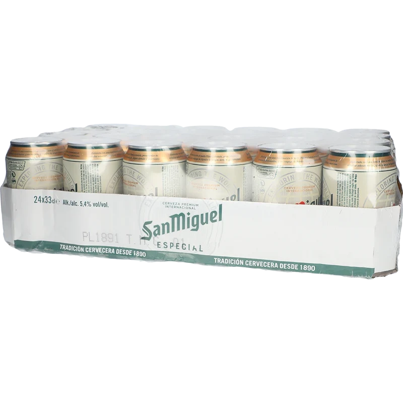 San Miguel Premium Lager 5,4% 24x0,33L Dose zzgl. DPG Pfand