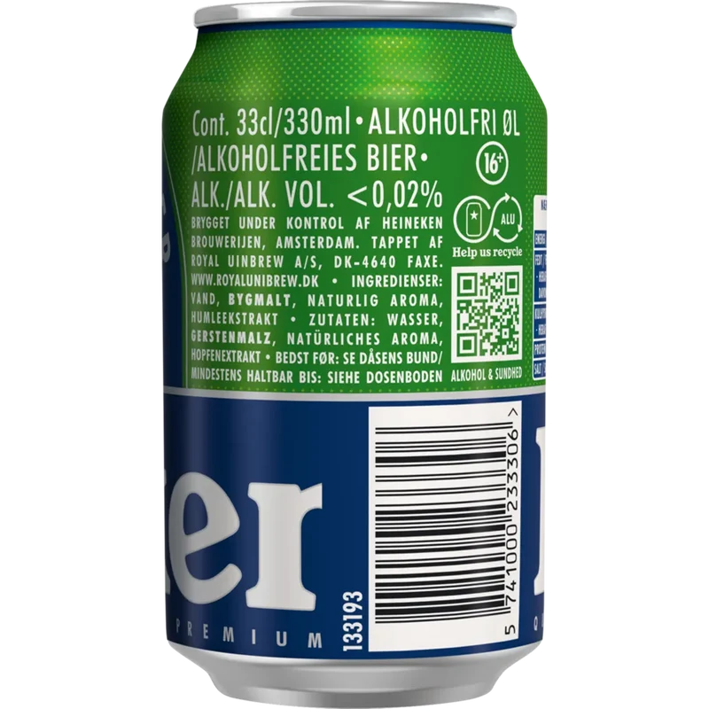 Heineken Alkoholfrei 24x0,33L Dose zzgl. DPG Pfand