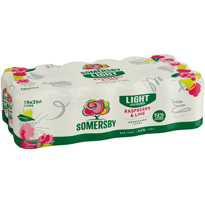 Somersby Rasberry-Lime Lite 4,0% 18x0,33L Dose zzgl. DPG Pfand