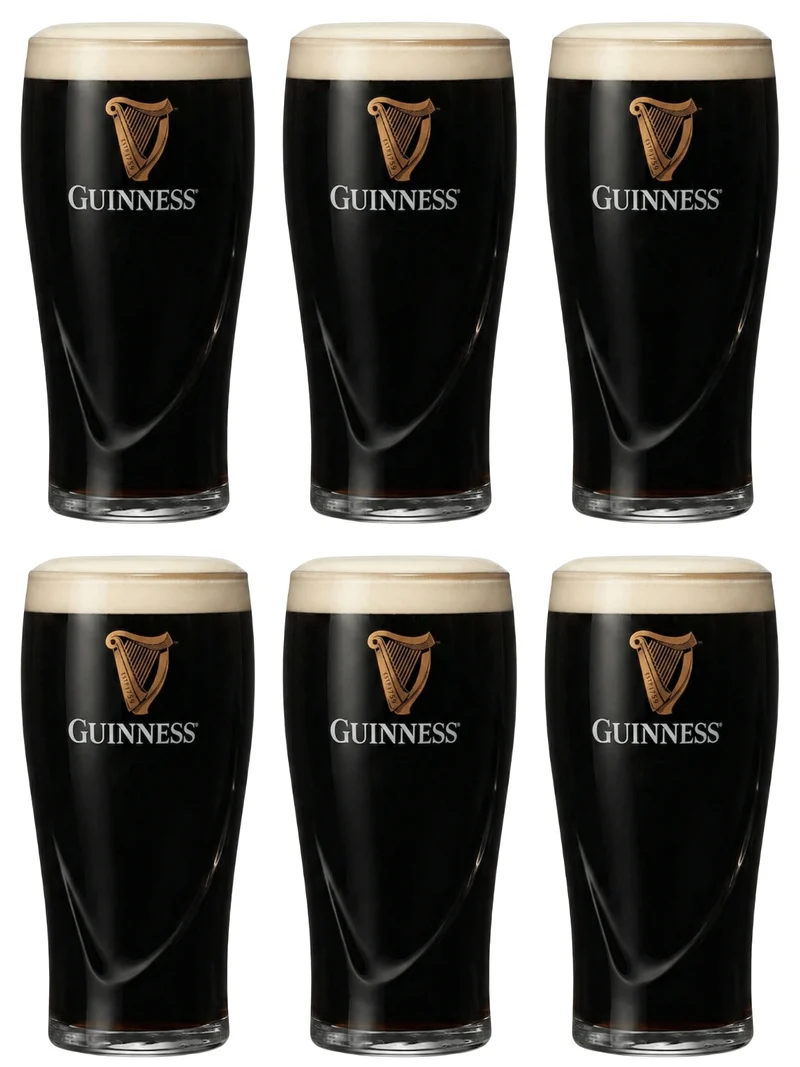 Guinness Biergläser Pint 500 ml - 6 Stück