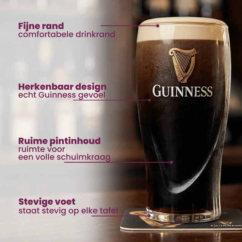Guinness Biergläser Pint 500 ml - 2 Stück