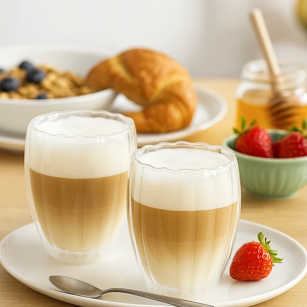 Cookinglife Doppelwandige Latte Macchiato Gläser / Kaffeegläser Pumpkin 300 ml - 2 Stück
