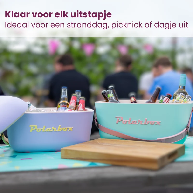 Polarbox Kühlbox mit Schultergurt - Lime Lilac - 12 Liter
