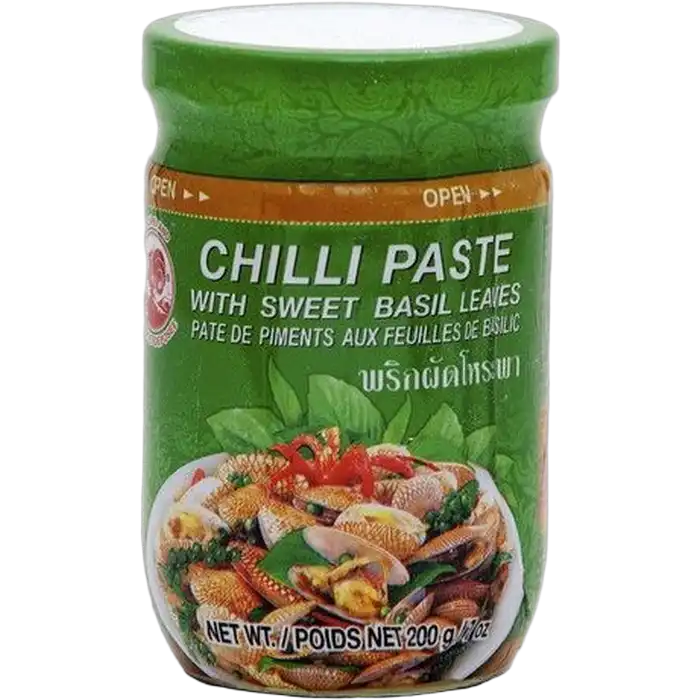COCK BRAND Chilli Paste Sweet Basil Leaves 200G