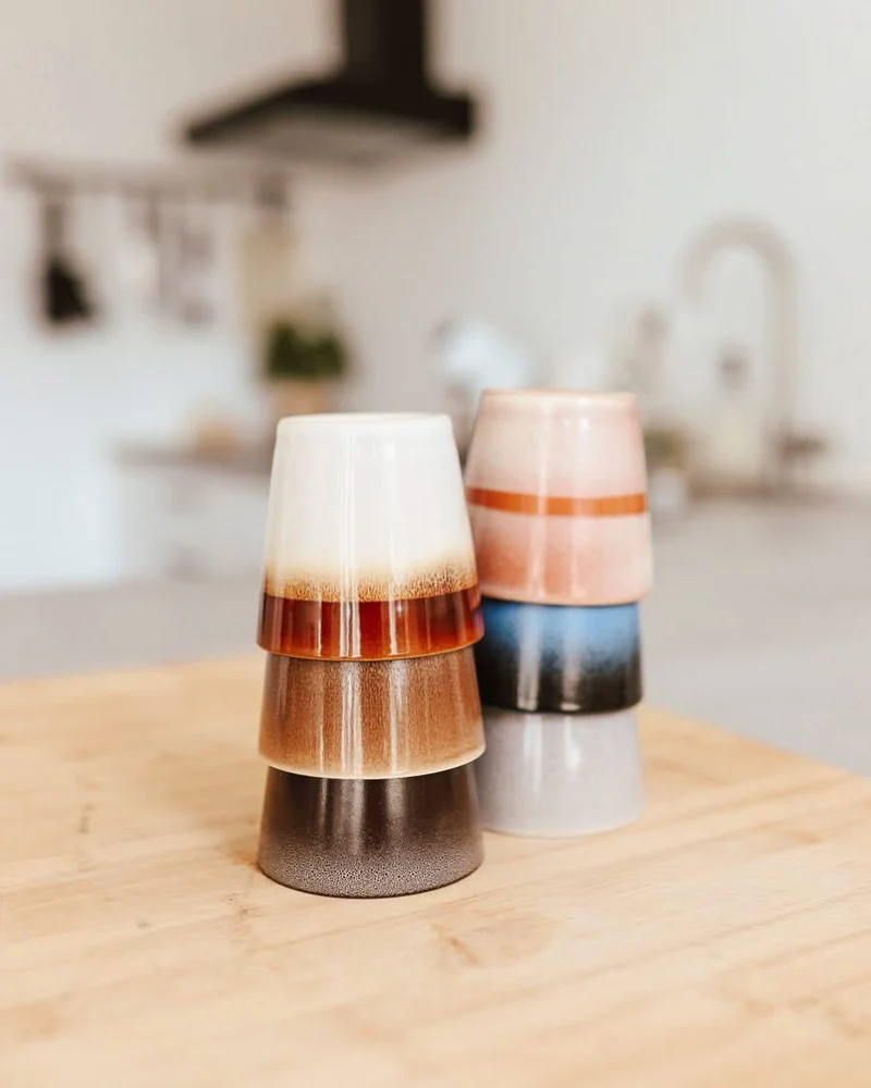 Studio Tavola Kaffeetassen - Senseo Tassen - Earth - 200 ml - 6 Stück