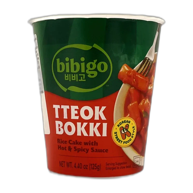 BIBIGO Tteokbokki Mit Hot & Spicy Sauce 125G