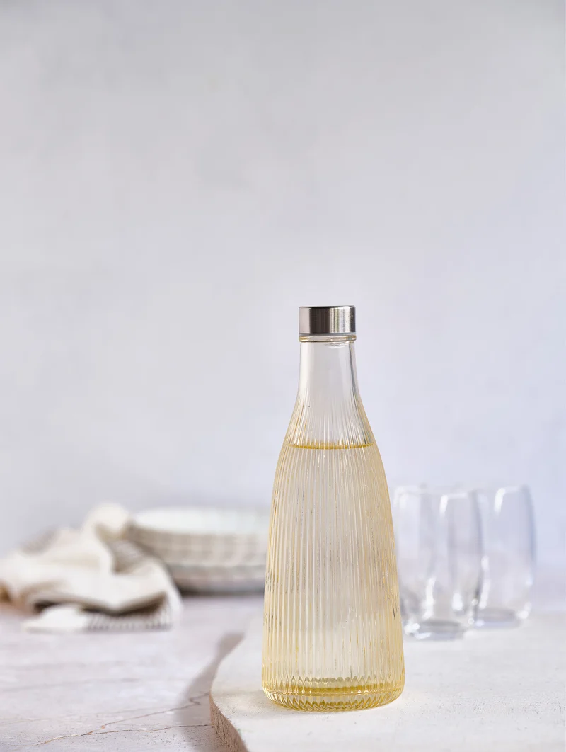 Cosy & Trendy Wasserkaraffe Atla mit Edelstahlverschluss - Glas - Sekt - 1 Liter